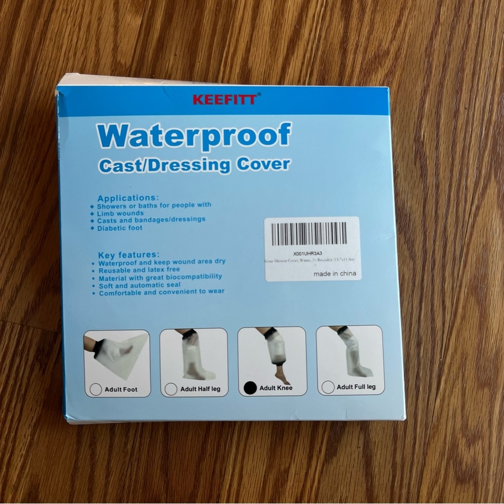 Keefitt Adult Waterproof Cast/Dressing Adult Knee Cover New